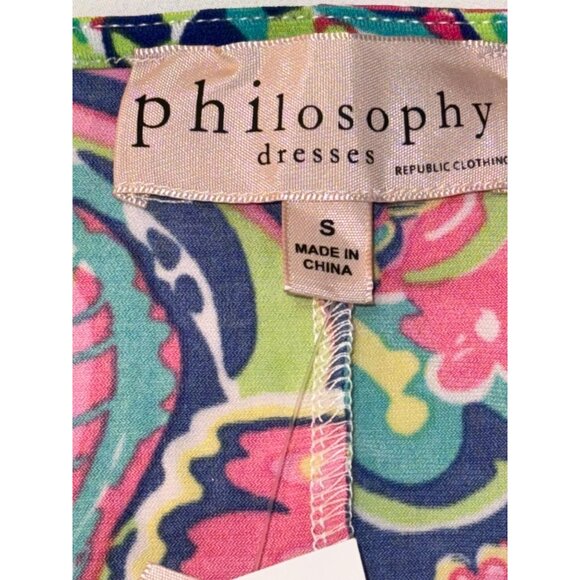 Philosophy Republic Clothing Womens S Sleeveless Lace-Up Multicolor Paisley Dres - Picture 3 of 9